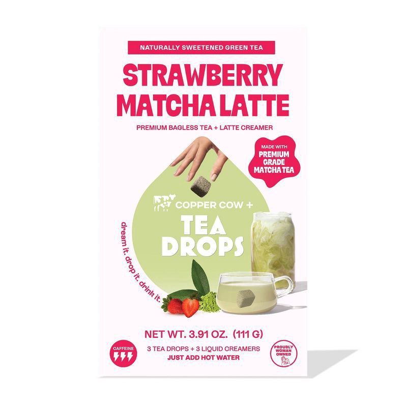 slide 9 of 16, Tea Drops Strawberry Matcha Latte Kit- 3.91 oz, 3.91 oz