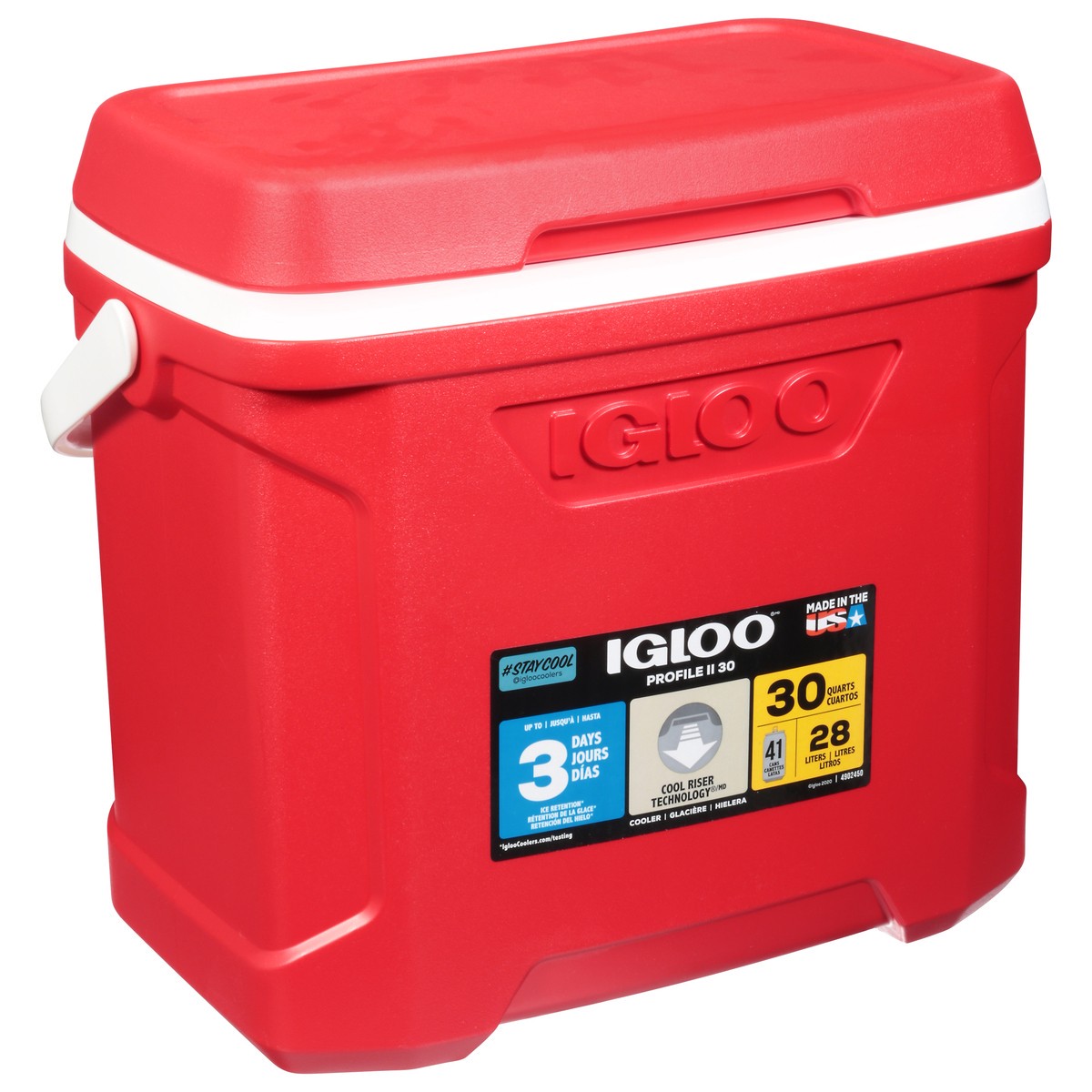 slide 8 of 9, Igloo 30 Quart Red Profile II Cooler 1 ea, 1 ct