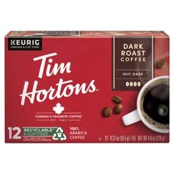 Tim Hortons Dark Roast K-Cup Pods Coffee - 12 ct