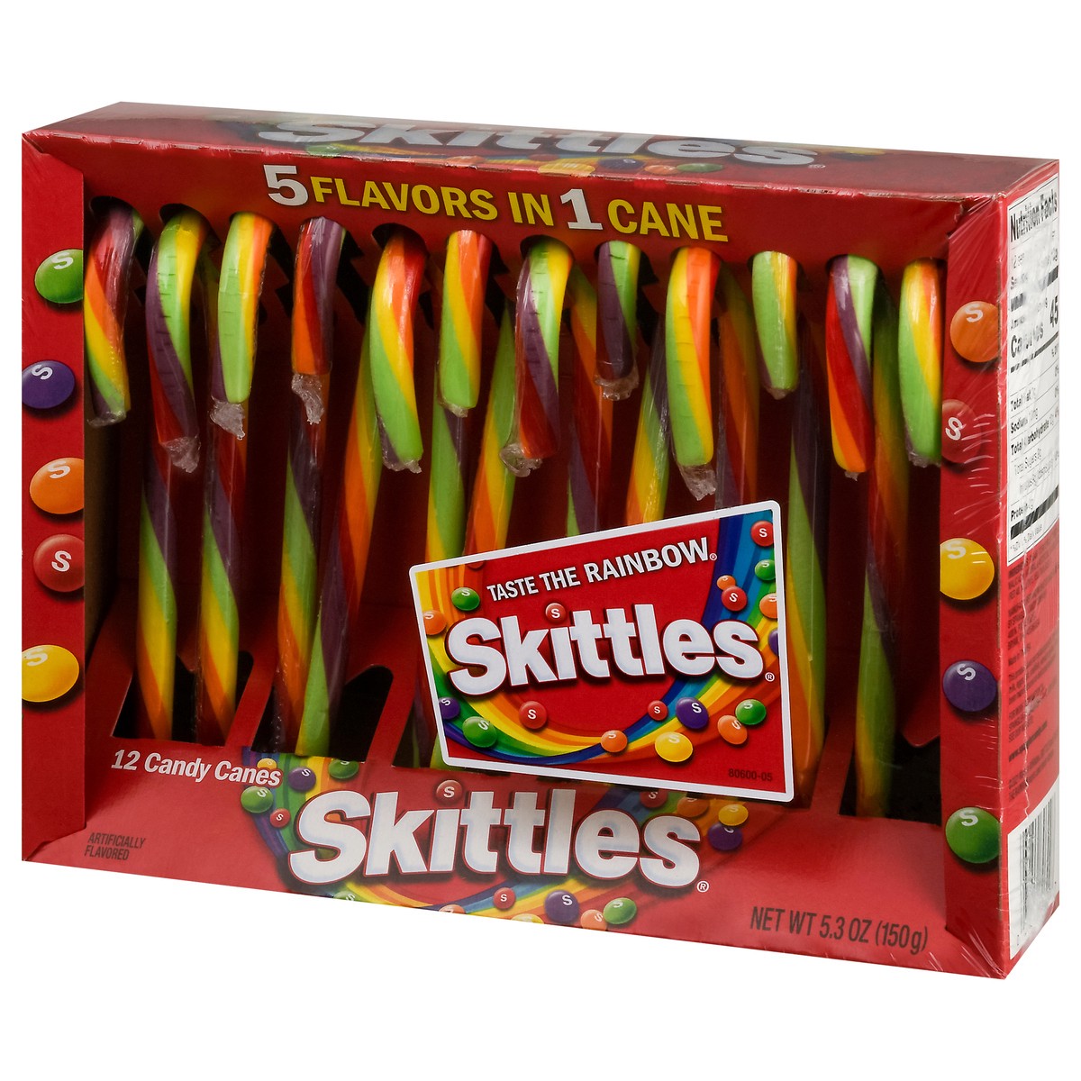 slide 12 of 12, Skittles Candy Canes 12 ea, 12 ct