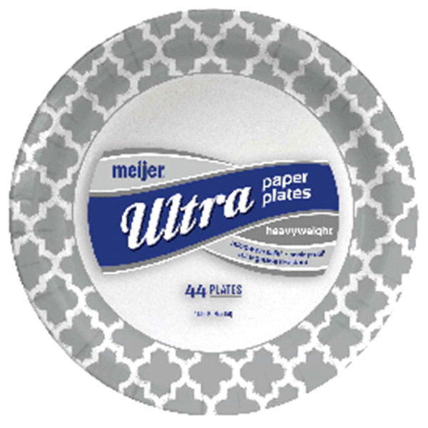 slide 1 of 1, Meijer 10'' Heavyweight Ultra Paper Plates, 44 ct