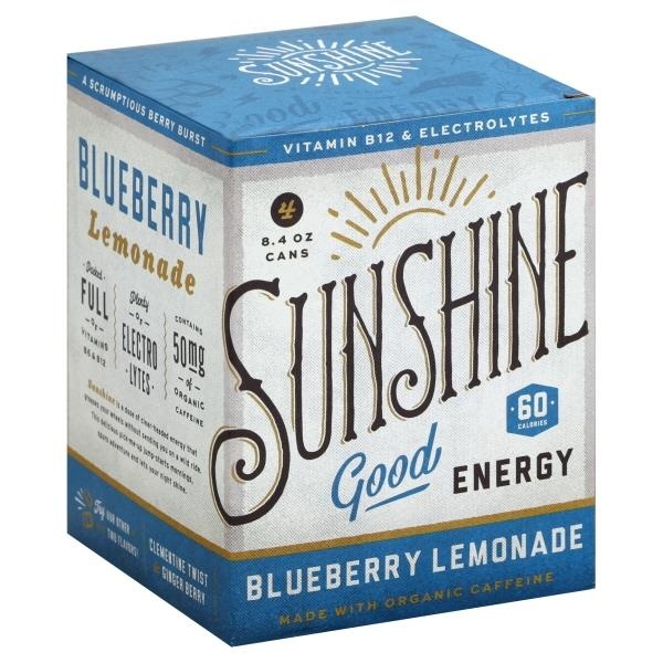 slide 1 of 1, Sunshine Blueberry Lemonade Energy Drink - 4 ct; 8.4 oz, 4 ct; 8.4 oz