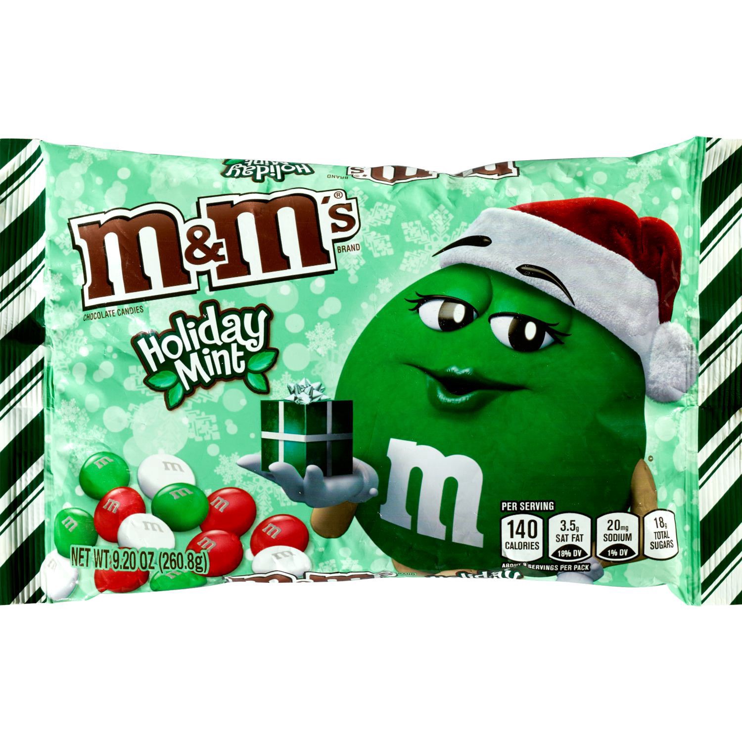 slide 1 of 1, M&M's Mint Chocolate Christmas Candy, 9.2 Oz, 9.2 oz