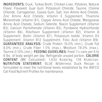 slide 11 of 13, Blue Buffalo Wilderness High Protein Grain Free, Natural Adult Pate Wet Cat Food, Duck 3-oz Can, 3 oz