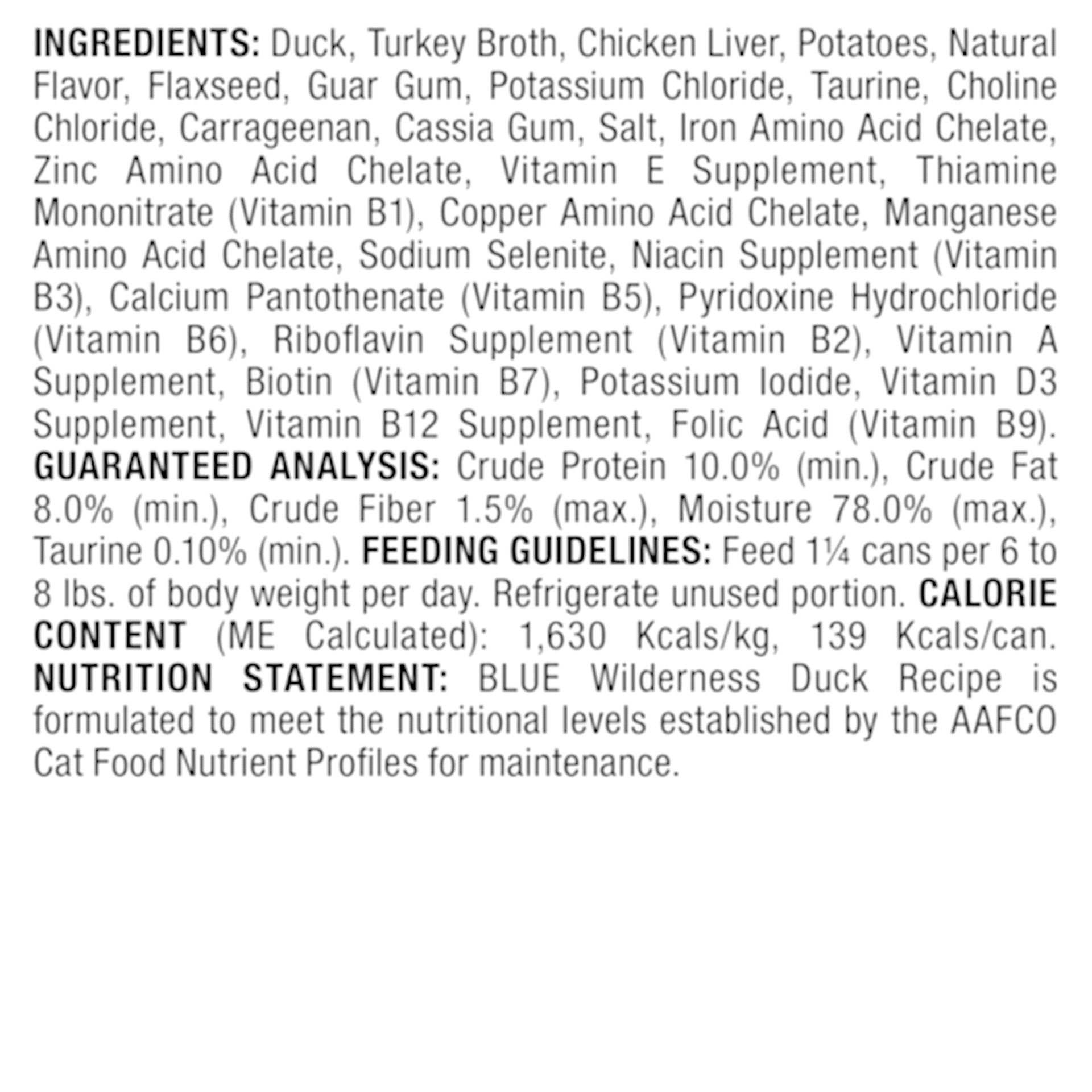 slide 9 of 13, Blue Buffalo Wilderness High Protein Grain Free, Natural Adult Pate Wet Cat Food, Duck 3-oz Can, 3 oz