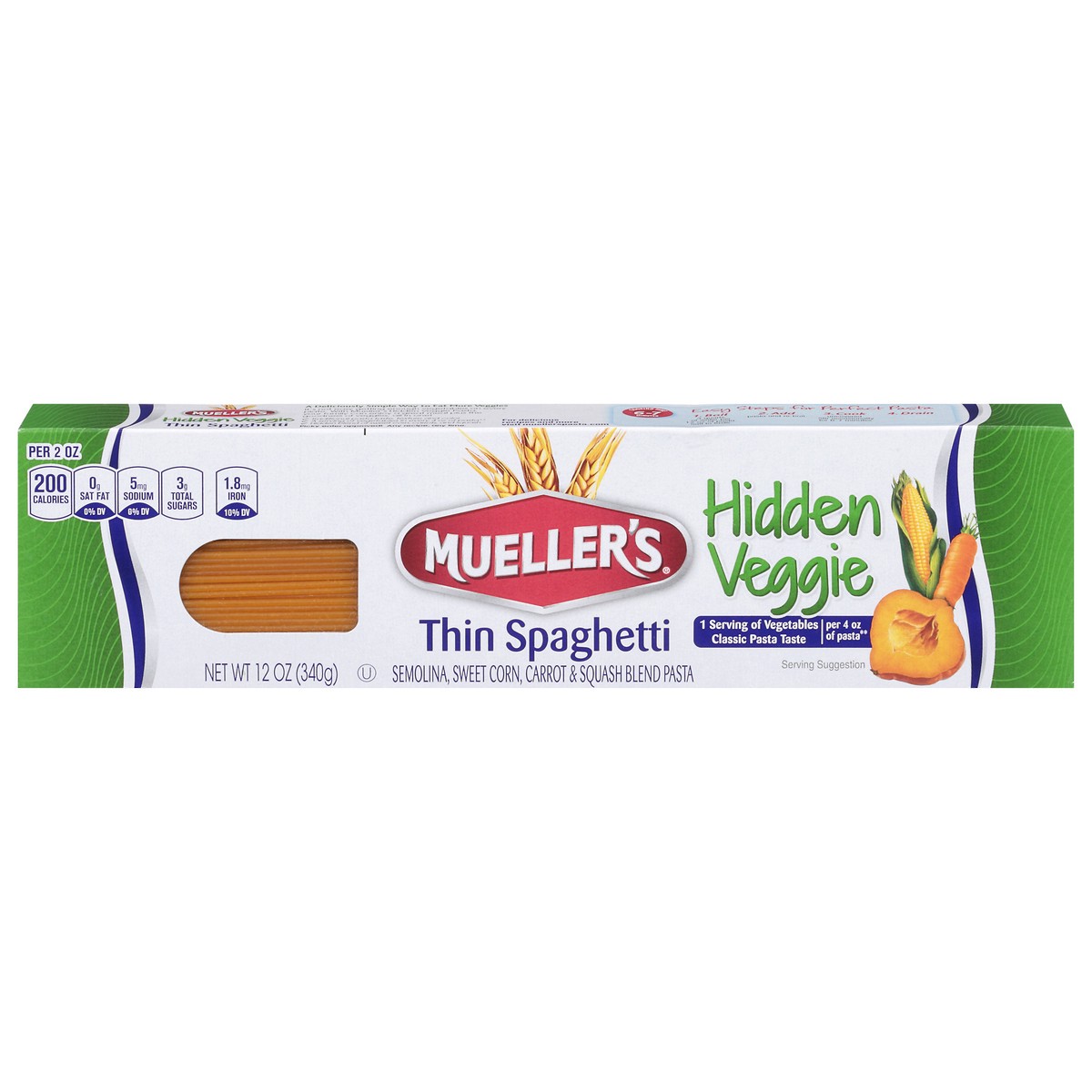 slide 1 of 1, Mueller's Thin Spaghetti 12 oz, 12 oz