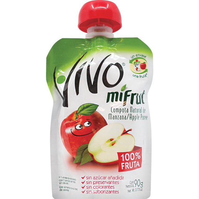 slide 1 of 1, Vivo Mifrut Apple Puree, 3.17 oz