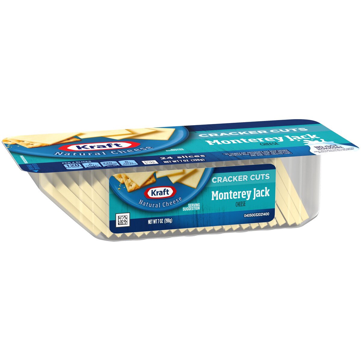 slide 3 of 8, Kraft Cracker Cuts Monterey Jack Cheese Slices, 24 ct Tray, 24 ct