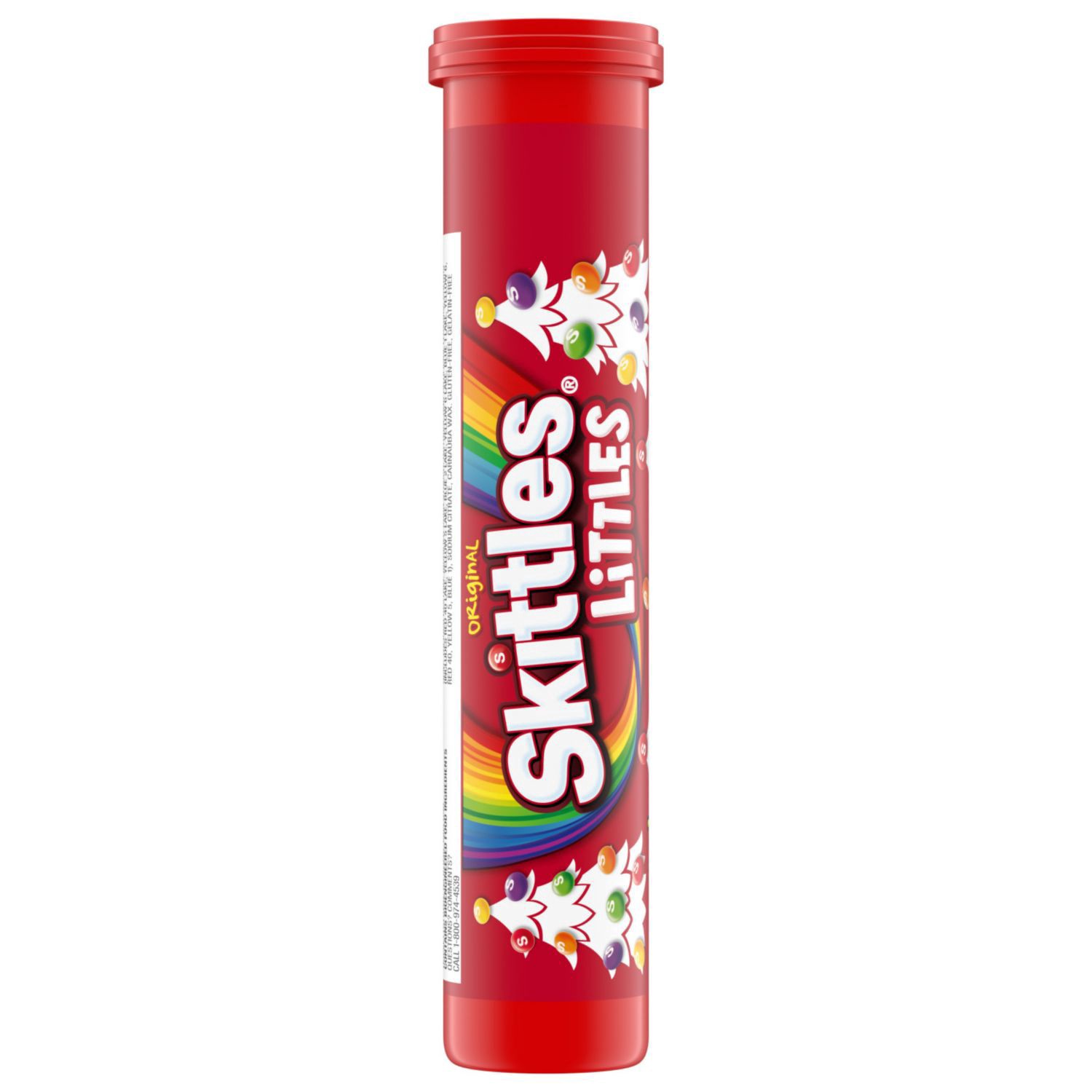 slide 1 of 1, SKITTLES LITTLES Original Chewy Christmas Candy, 1.9 Oz. Mega Tube, 1.9 oz