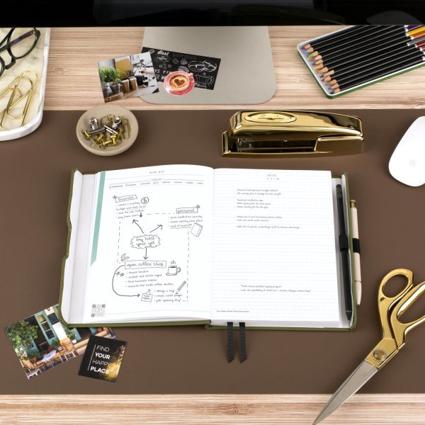 slide 5 of 10, Cambridge AT-A-GLANCE® FOUNDATION GOAL SETTING Undated Weekly Monthly Planner, Green, Small, 5 1/2"" x 8 1/2"", 1 ct