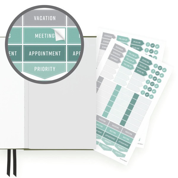slide 6 of 10, Cambridge AT-A-GLANCE® FOUNDATION GOAL SETTING Undated Weekly Monthly Planner, Green, Small, 5 1/2"" x 8 1/2"", 1 ct