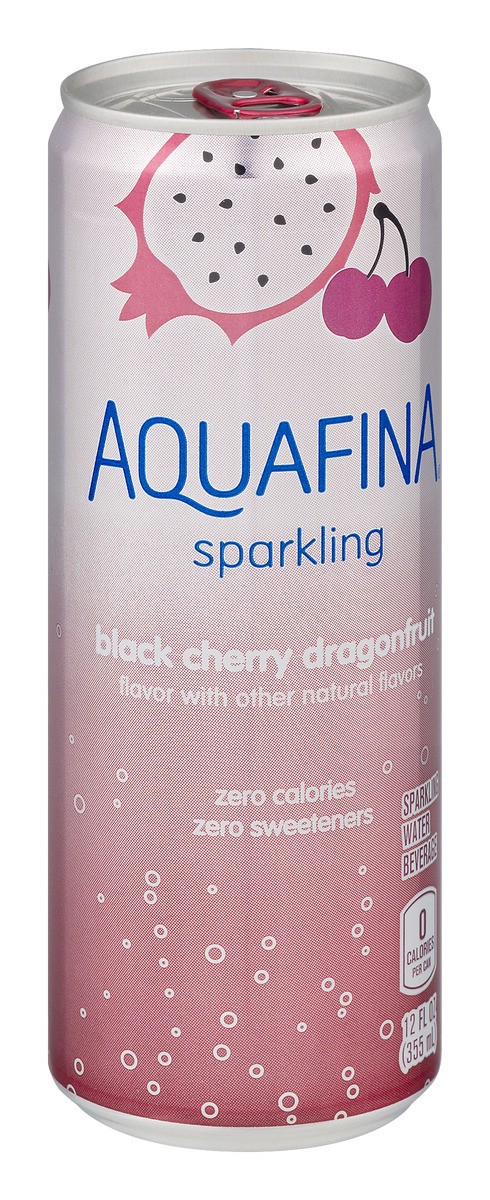 slide 2 of 7, Aquafina Sparkling Water Beverage Black Cherry Dragonfruit 12 Fl Oz, 12 oz