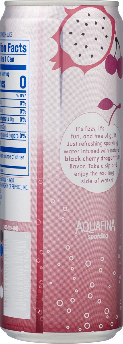 slide 7 of 7, Aquafina Sparkling Water Beverage Black Cherry Dragonfruit 12 Fl Oz, 12 oz