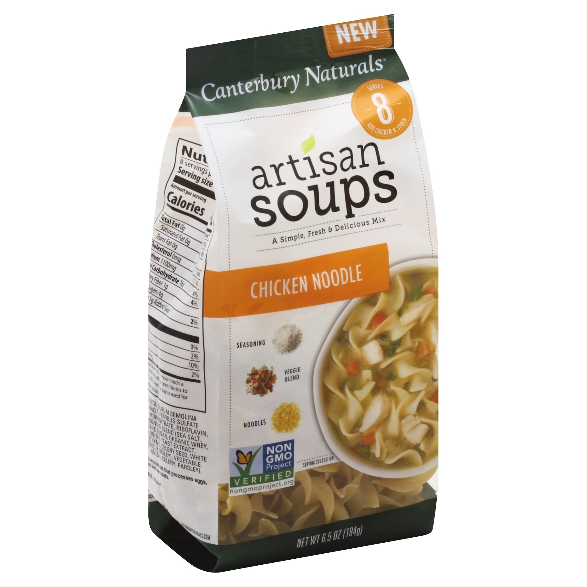 slide 1 of 1, Canterbury Naturals Chicken Noodle Artisan Soup Mix, 