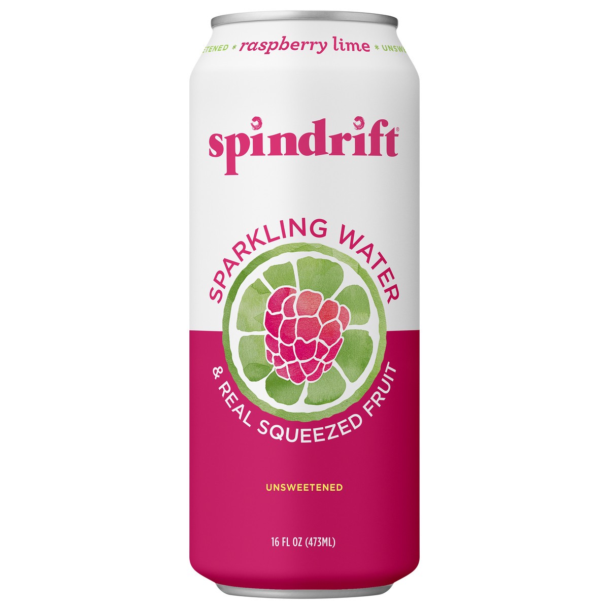 slide 1 of 7, Spindrift 16 oz. Raspberry Lime Sparkling Water Can, 16 fl oz