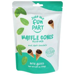 Just the Fun Part Mint Dark Chocolate Waffle Cones Bite-Sized 4.23 oz