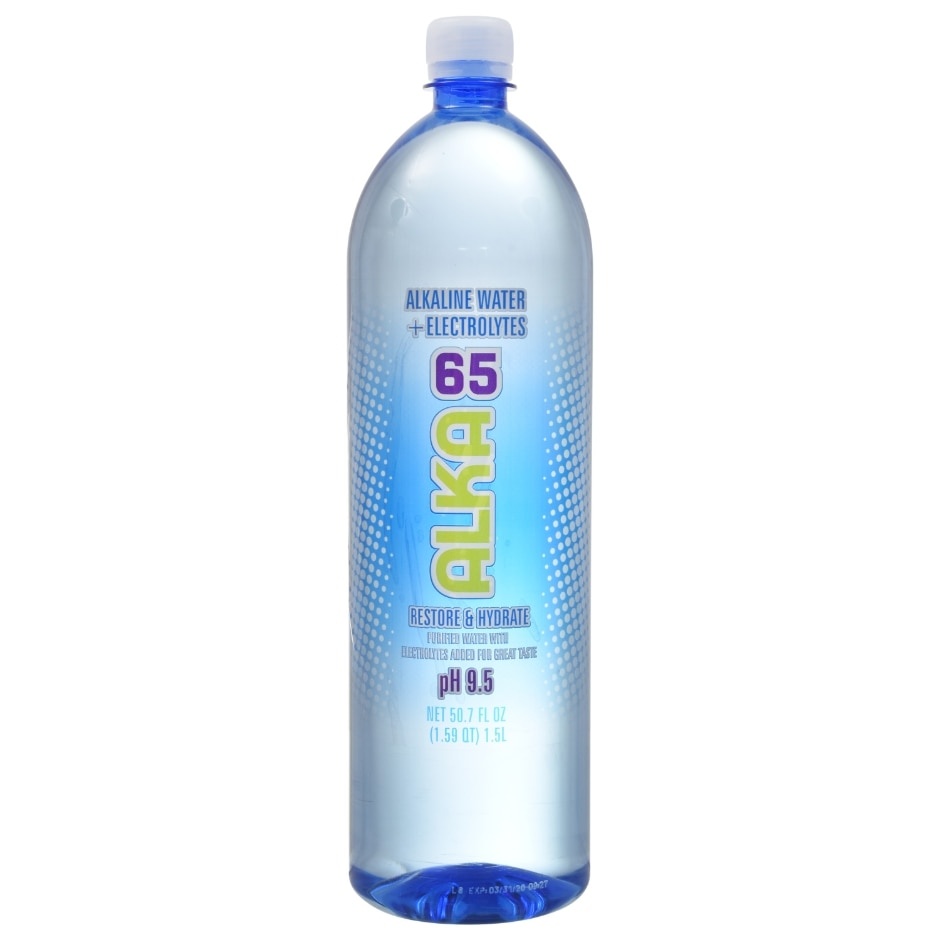 slide 1 of 1, Alka 65 Alkaline Water Bottles, 50 fl oz