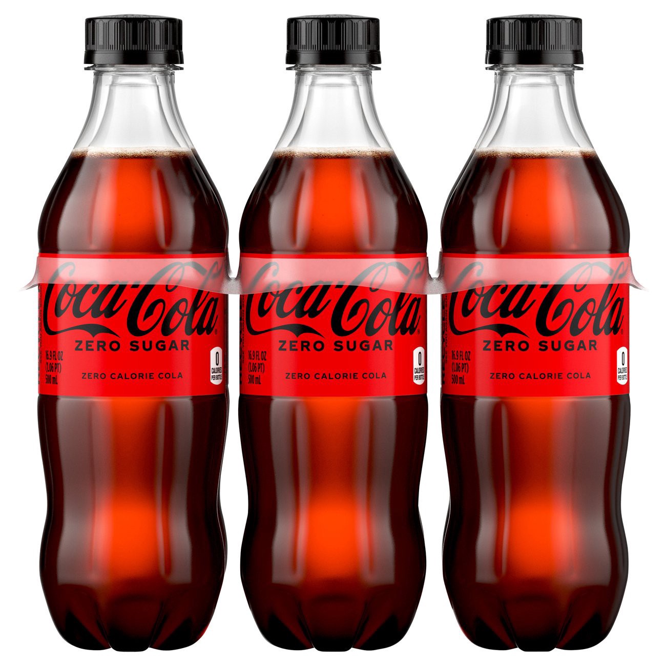 slide 1 of 9, Coke Zero, 6 ct; 16.9 fl oz