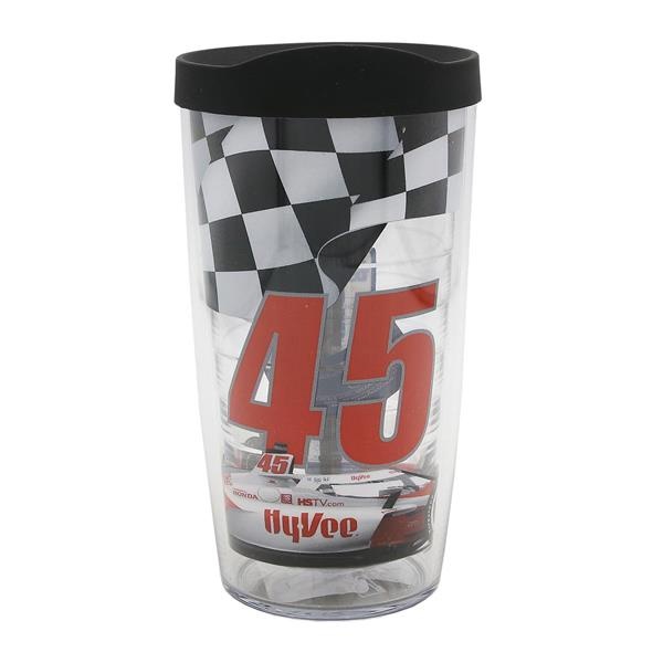 slide 1 of 1, Hy-Vee Indycar Tervis White 16 Oz Tumbler, 1 ct