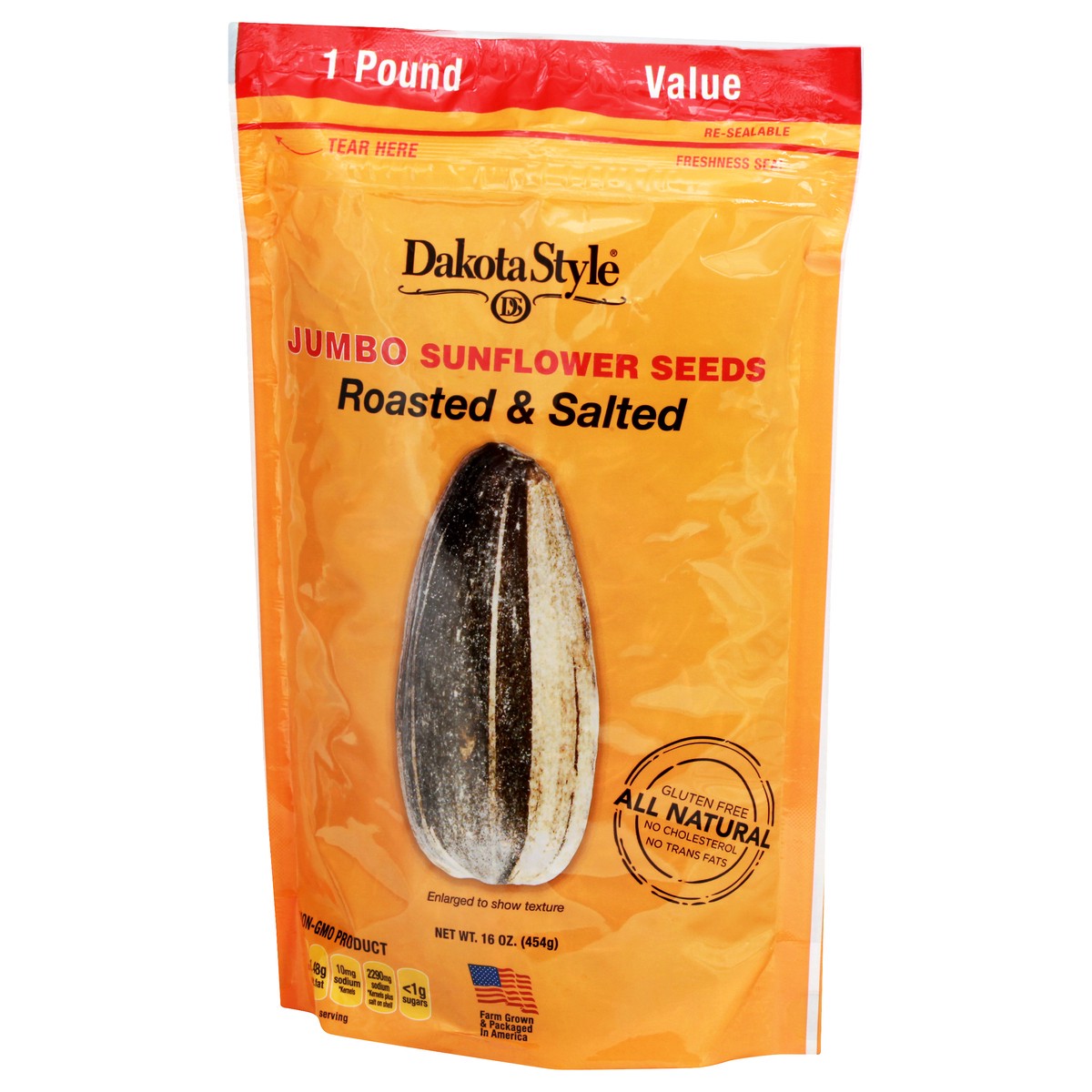 slide 3 of 9, Dakota Style Jumbo Roasted & Salted Sunflower Seeds 16 oz, 16 oz