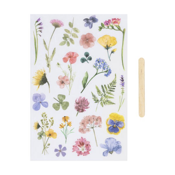 slide 3 of 3, Brea Reese® Press And Design Rub On Transfer Wildflowers, With Applicator, Set Of 23 Pieces, 1 ct