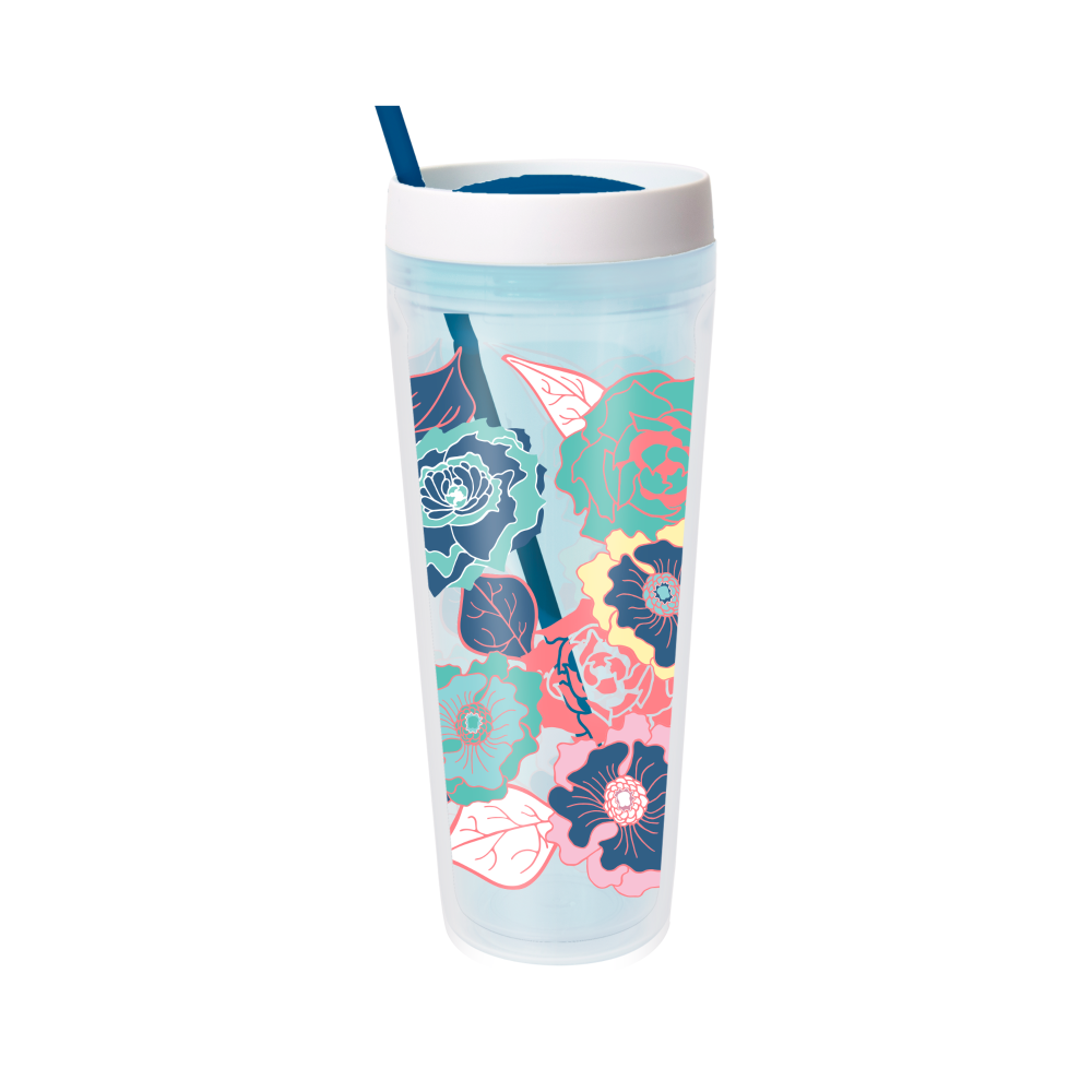 slide 1 of 1, Cool Gear Hibiscus Print Castillo Chiller, 32 oz