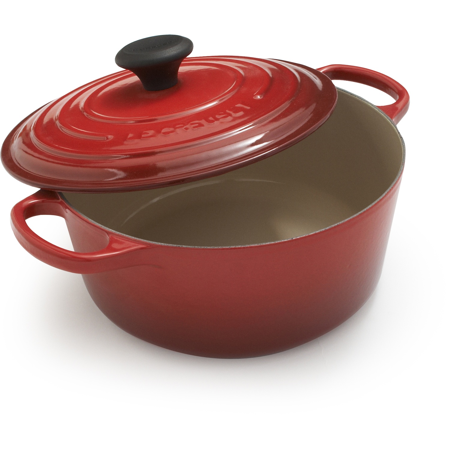 slide 1 of 1, Le Creuset Signature Round Dutch Oven, Cerise, 4.5 qt