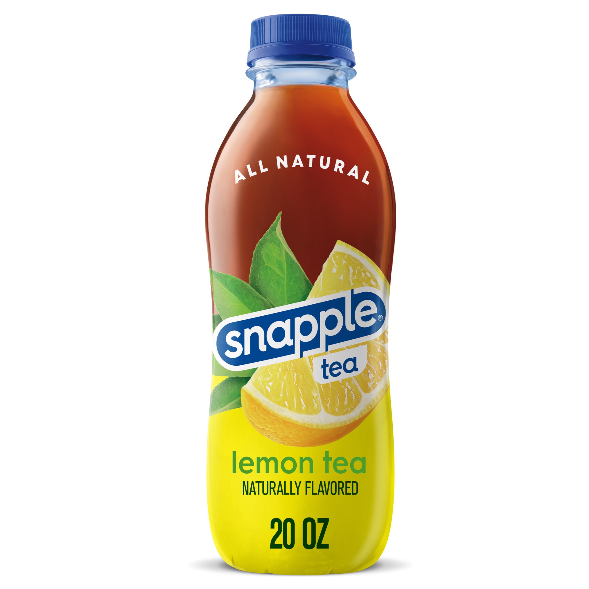 slide 1 of 9, Snapple Lemon Tea, 20 fl oz recycled plastic bottle, 20 fl oz