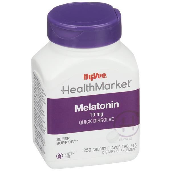 slide 1 of 1, Hy-Vee Healthmarket Melatonin 10Mg, 250 ct