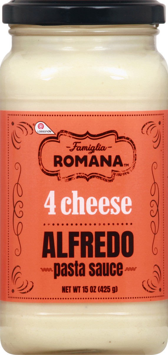 slide 6 of 9, Famiglia Romana Alfredo 4 Cheese Pasta Sauce 15 oz, 15 oz