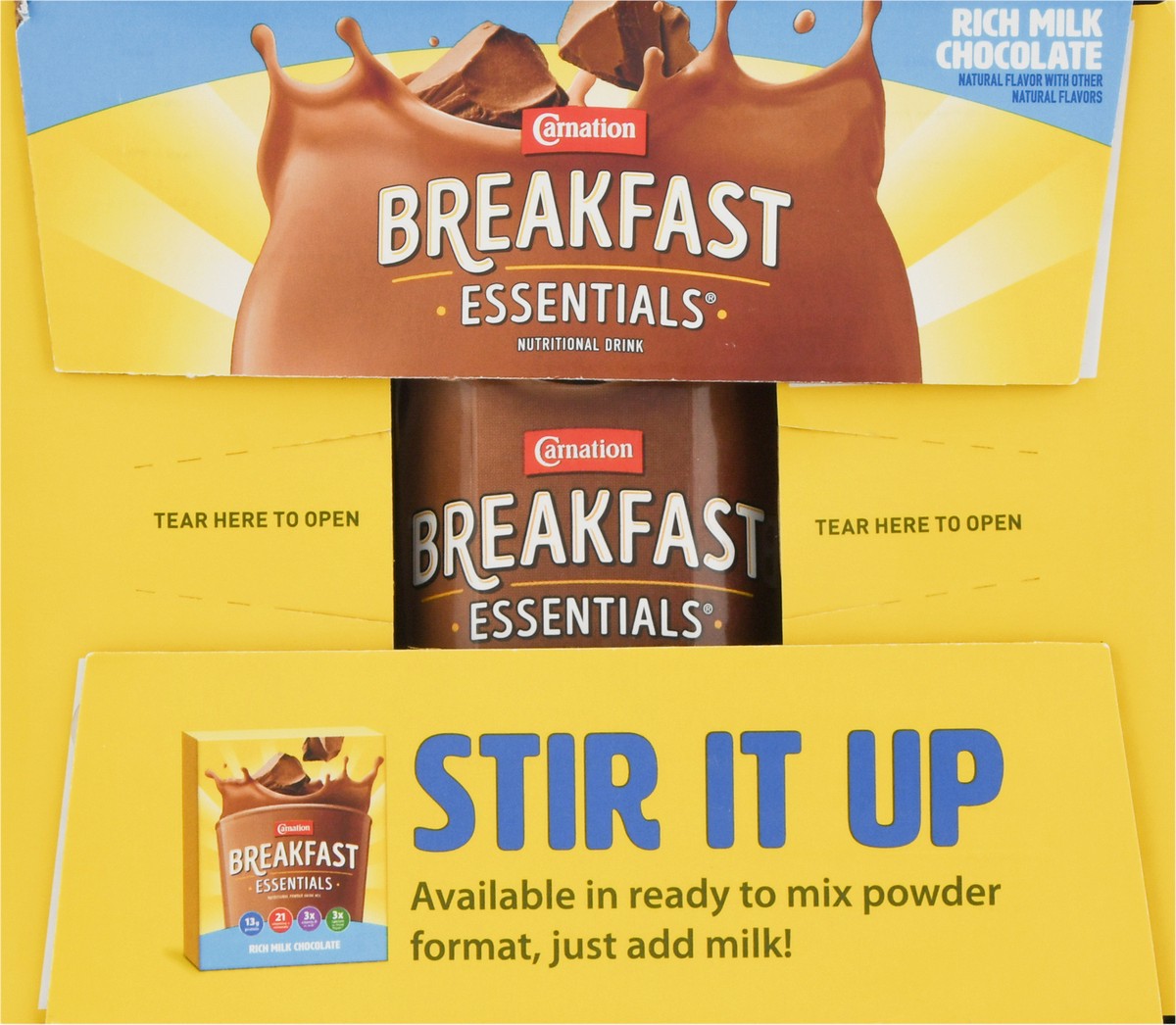 slide 9 of 15, Carnation Breakfast Essentials 12 Pack Rich Milk Chocolate Nutritional Drink 12 - 8 fl oz Cartons, 12 ct