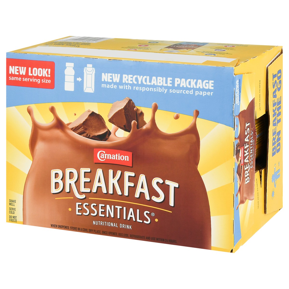 slide 5 of 15, Carnation Breakfast Essentials 12 Pack Rich Milk Chocolate Nutritional Drink 12 - 8 fl oz Cartons, 12 ct