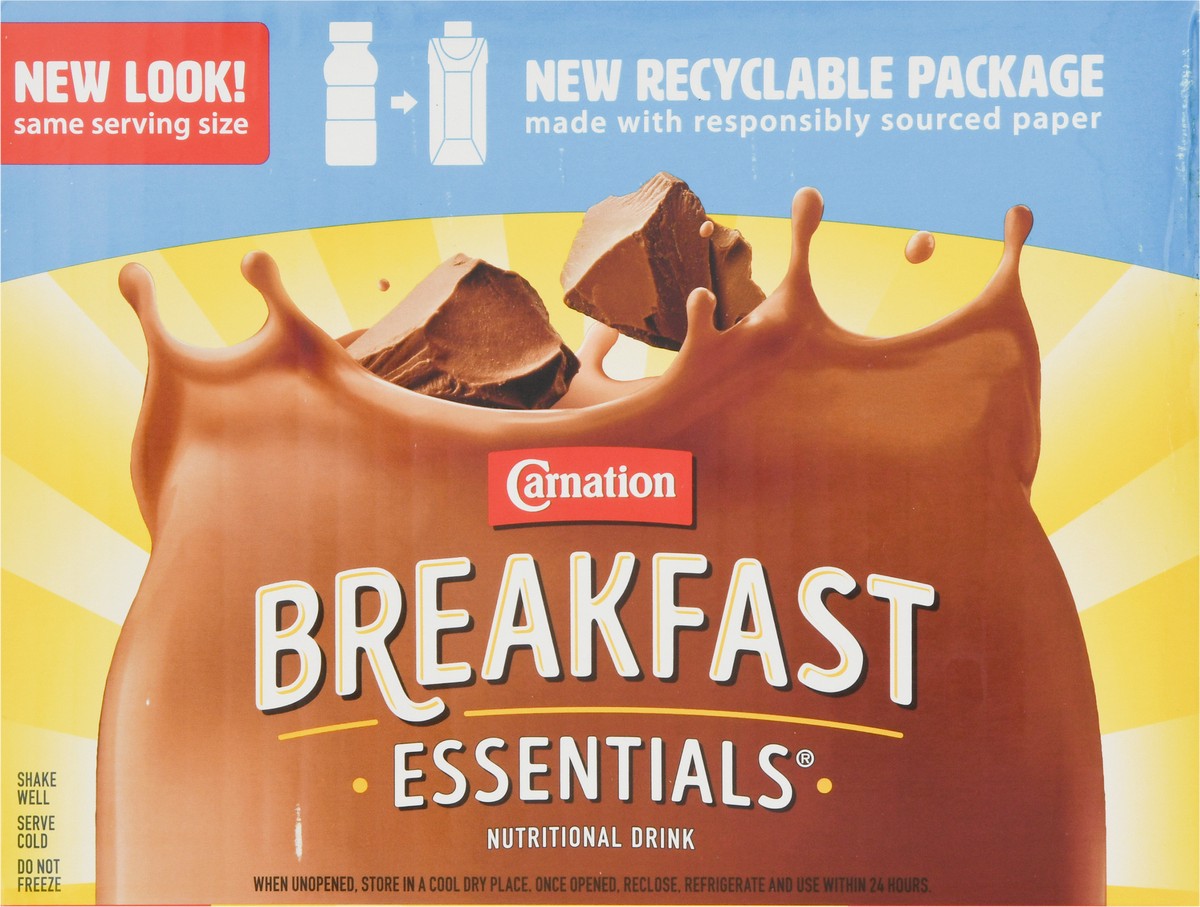 slide 3 of 15, Carnation Breakfast Essentials 12 Pack Rich Milk Chocolate Nutritional Drink 12 - 8 fl oz Cartons, 12 ct