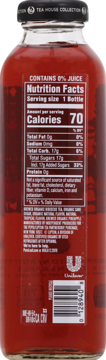 slide 3 of 6, Pure Leaf Pinappl Passn Ice Tea - 14 fl oz, 14 fl oz