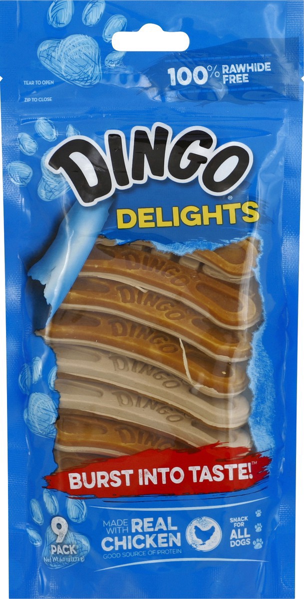 slide 3 of 7, Dingo Chicken Delights Treats, 9 ct