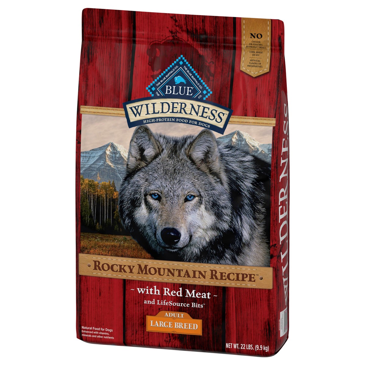 slide 6 of 9, Blue Buffalo Wilderness Rocky Mountain Recipe High Protein, Natural Adult Large Breed Dry Dog Food, Red Meat 22-lb, 22 lb