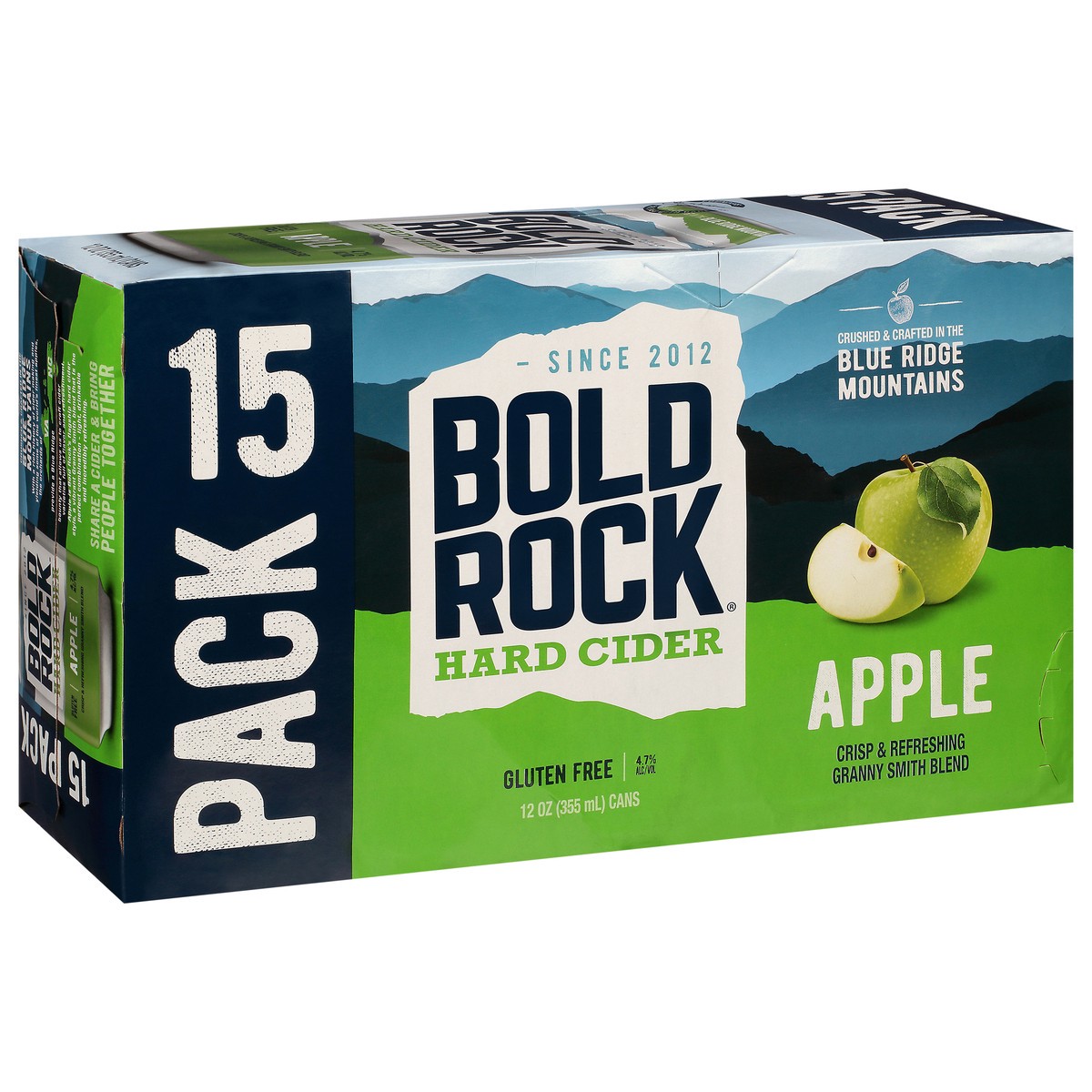 slide 9 of 9, Bold Rock Hard Apple Cider 15pk Can, 15 ct; 12 oz