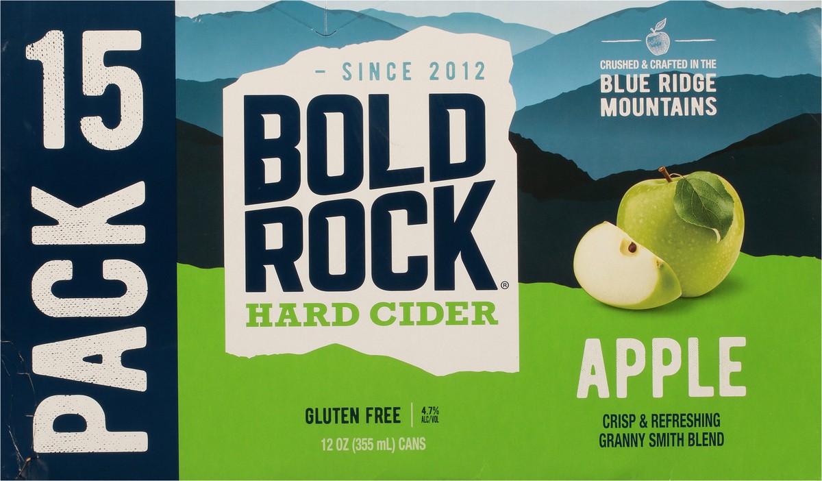 slide 5 of 9, Bold Rock Hard Apple Cider 15pk Can, 15 ct; 12 oz