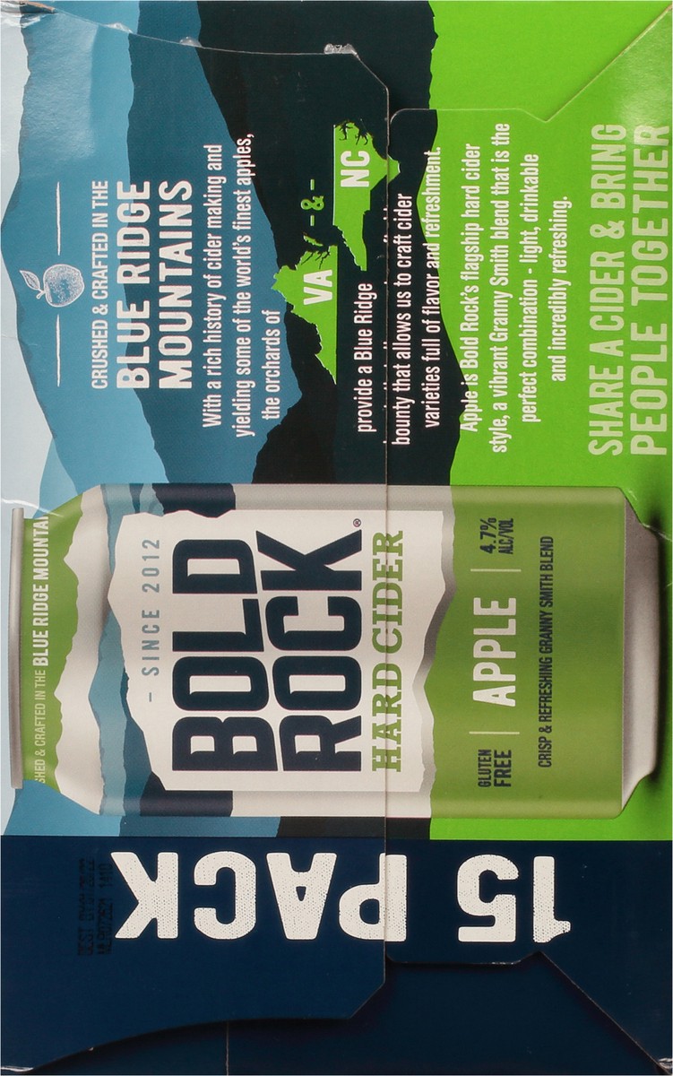 slide 4 of 9, Bold Rock Hard Apple Cider 15pk Can, 15 ct; 12 oz