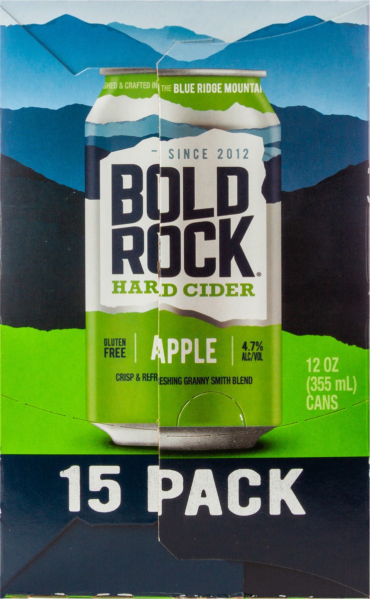 slide 7 of 9, Bold Rock Hard Apple Cider 15pk Can, 15 ct; 12 oz