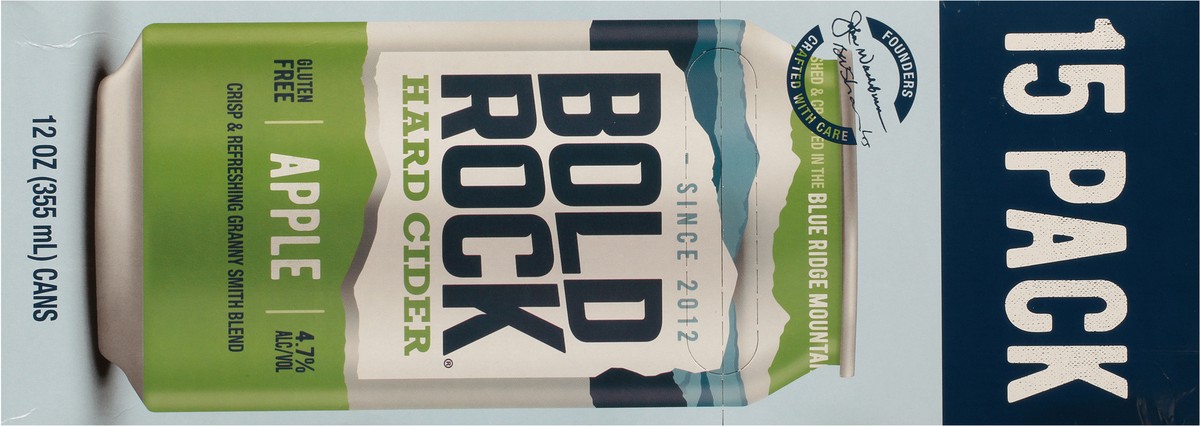 slide 6 of 9, Bold Rock Hard Apple Cider 15pk Can, 15 ct; 12 oz