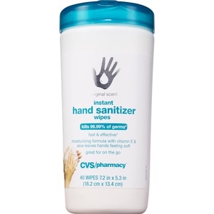 slide 1 of 1, CVS Pharmacy Hand Sanitizer Wipes Canister, 40 ct