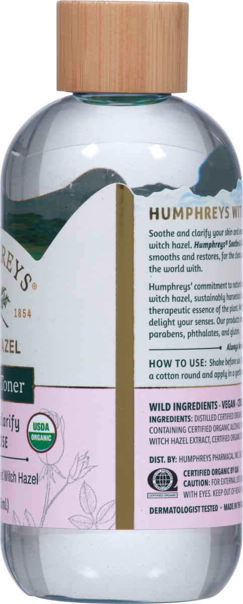 slide 3 of 12, Humphrey's Organic Witch Hazel Soothe & Clarify Toner with Rose 8 fl oz, 8 fl oz