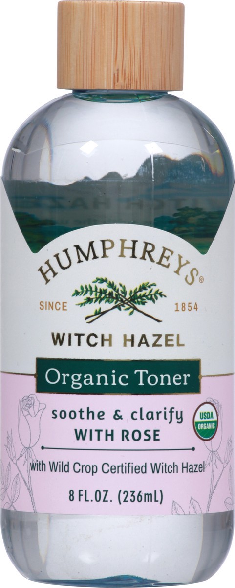 slide 10 of 12, Humphrey's Organic Witch Hazel Soothe & Clarify Toner with Rose 8 fl oz, 8 fl oz