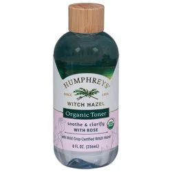Humphrey's Organic Witch Hazel Soothe & Clarify Toner with Rose 8 fl oz
