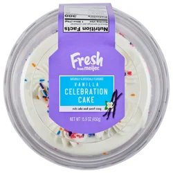 Fresh From Meijer Vanilla Celebration Cake 5in