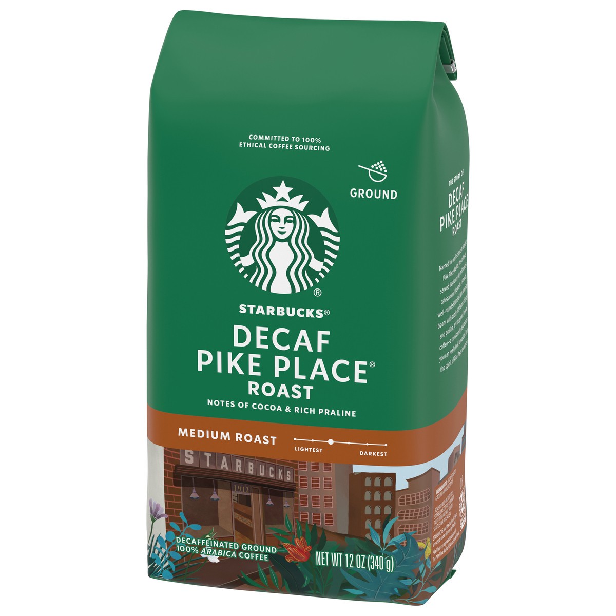 slide 5 of 9, Starbucks Decaf Pike Place Roast Ground Coffee, 12 oz