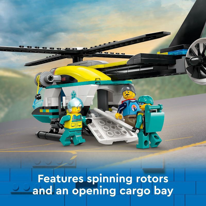 slide 5 of 6, LEGO City Emergency Rescue Helicopter Building Kit 60405, 226 ct