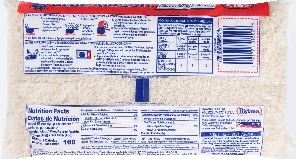 slide 11 of 13, Blue Ribbon Rice 2 Lbs, 2 lb