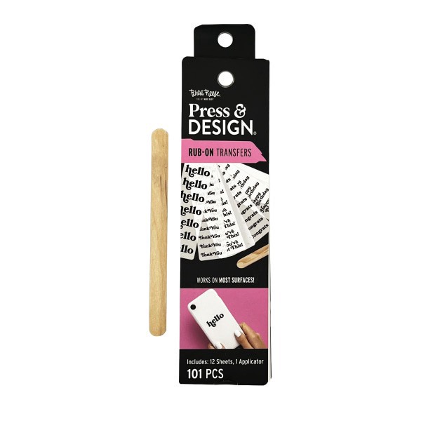 slide 3 of 4, Brea Reese® Press And Design Rub On Transfer Message Pad, Bold Font With Applicator, Set Of 101 Pieces, 1 ct
